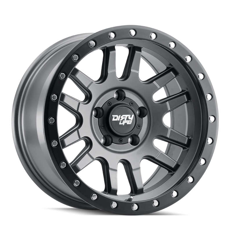 Dirty Life 9309 Canyon Pro 17x9/5x127 BP/-38mm Offset/71.5mm Hub Satin Graphite Wheel - Beadlock - Wheels