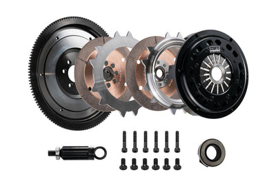 DKM Clutch 11-13 BMW 135i 215mm Ceramic Twin Disc MRX Kit w/Flywheel (850 ft/lbs Torque) - Drivetrain