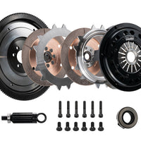 DKM Clutch 98-06 BMW 320i 215mm Ceramic Twin Disc MRX Kit w/Flywheel (850 ft/lbs Torque) - Drivetrain