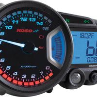 Koso Dl-03sr Digital Gauge Black Bezel - White - Street Collection