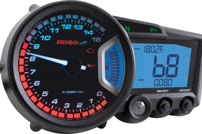 Koso Dl-03sr Digital Gauge Black Bezel - Street Collection