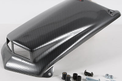Maier Dominator Hood Hon White Carbon - Black - Atv Performance Products