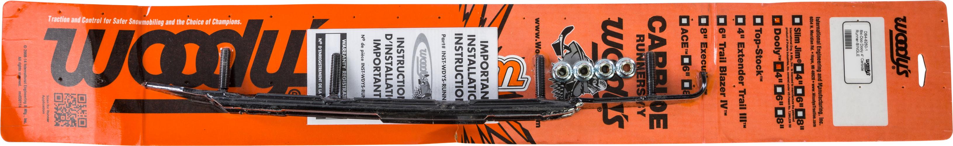 Woodys Dooly 4’’ Carbide Runner - Snowmobile Collection