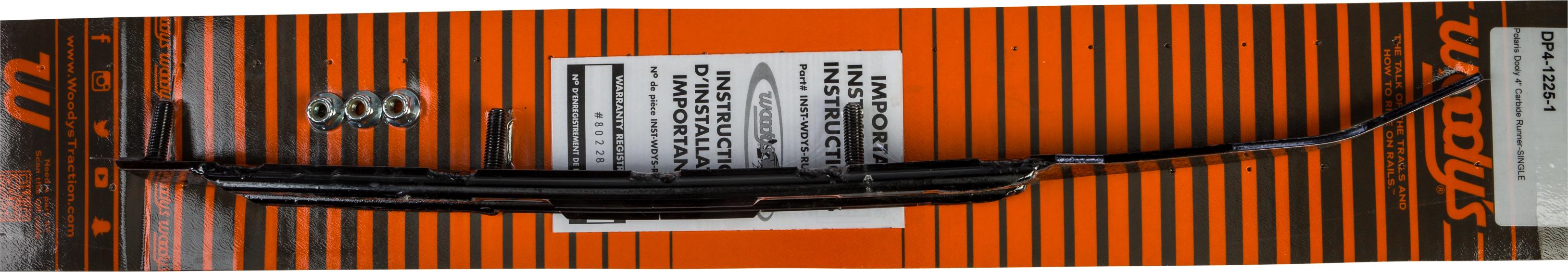 Woodys Dooly 4’’ Carbide Runner - Snowmobile Collection