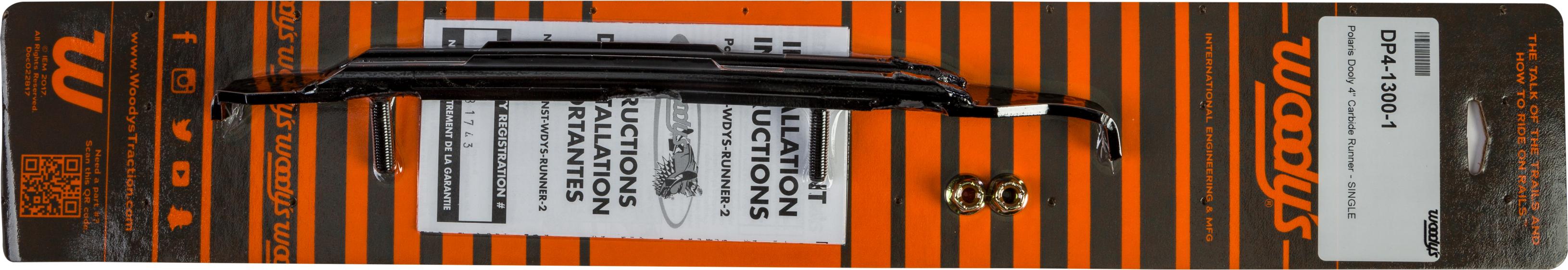 Woodys Dooly 4’’ Carbide Runner - Snowmobile Collection