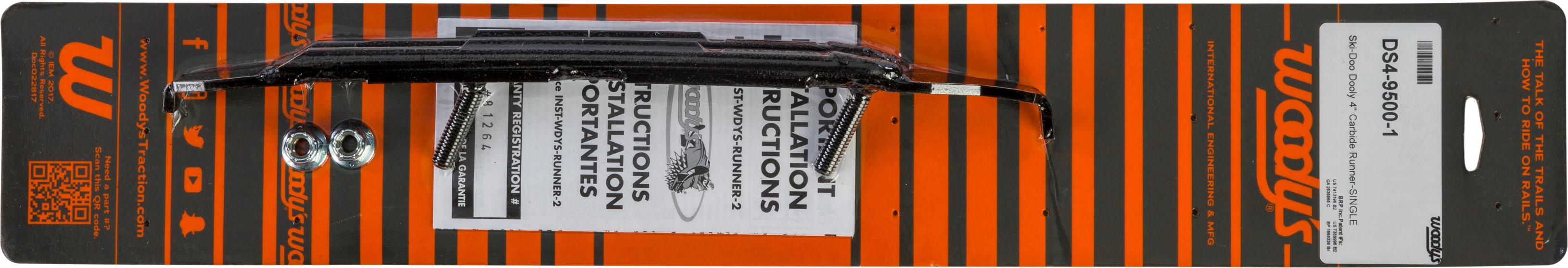 Woodys Dooly 4’’ Carbide Runner - Snowmobile Collection