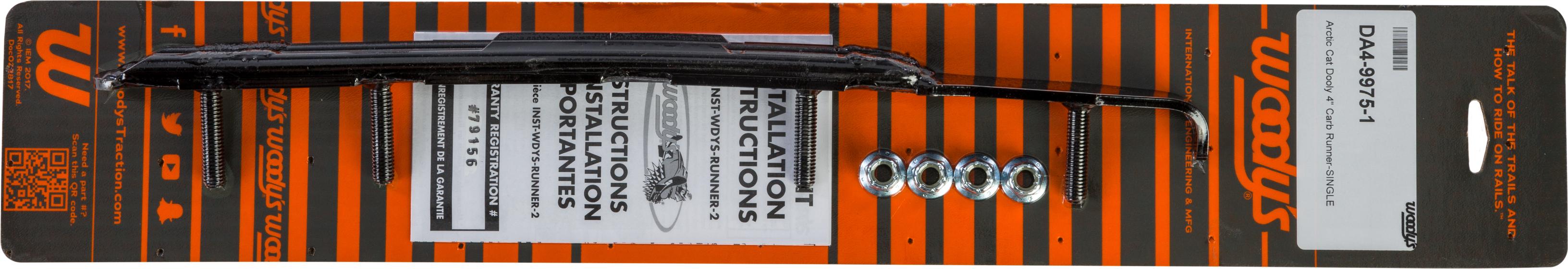 Woodys Dooly 4’’ Carbide Runner - Snowmobile Collection