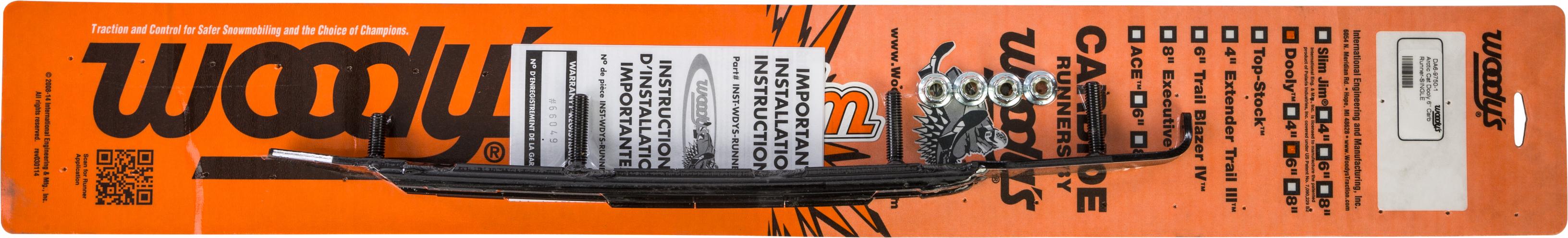 Woodys Dooly 6’’ Carbide Runner - Snowmobile Collection