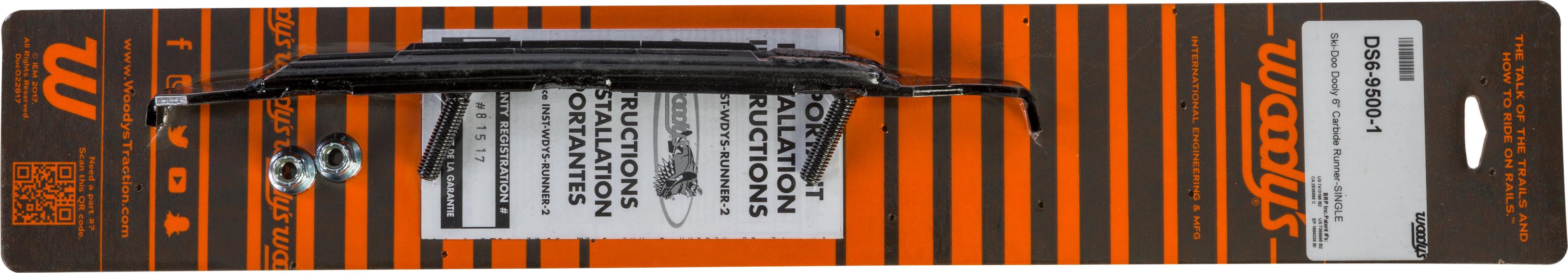 Woodys Dooly 6’’ Carbide Runner - Snowmobile Collection