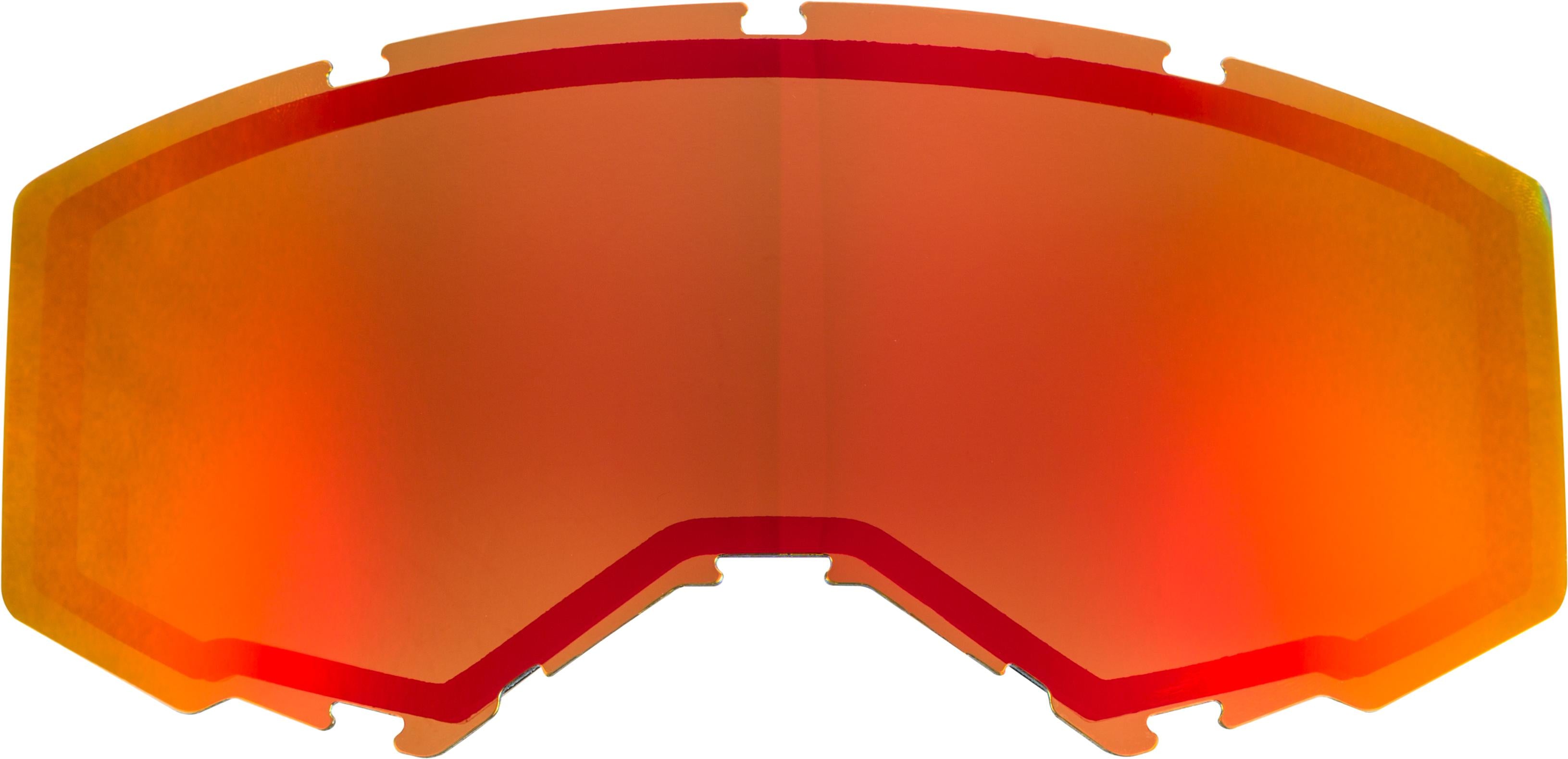 Fly Racing Dual Lens W/o Vents Adult Red Mirror/brown - Apparel Collection