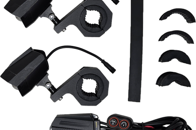 PATHFINDER Dual Switchback Led Lights Black Wired Remote Pr