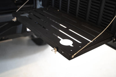 DV8 Offroad Jeep JL Tailgate Mounted Table (Trail Table) - Black - Truck Bed Accessories