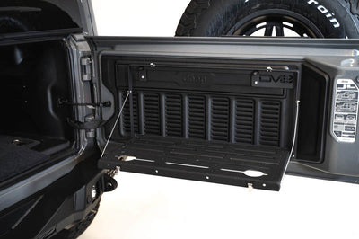 DV8 Offroad Jeep JL Tailgate Mounted Table (Trail Table) - Black - Truck Bed Accessories