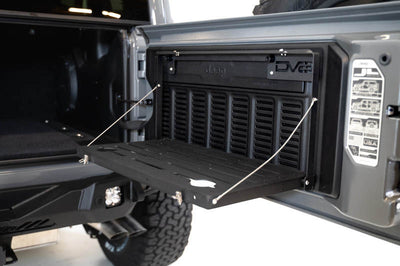 DV8 Offroad Jeep JL Tailgate Mounted Table (Trail Table) - Black - Truck Bed Accessories