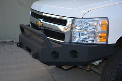 DV8 Offroad 07-13 Chevrolet Silverado 1500 Front Bumper - Black Powdercoat - Bumpers Grilles & Guards