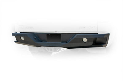 DV8 Offroad 07-13 Toyota Tundra Rear Bumper Winch Ready - Black Powdercoat - Bumpers Grilles & Guards
