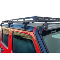 DV8 Offroad 07-18 Jeep Wrangler JK 4 DR / JL 2 & JT / 18+ Gladiator Roof Rack - Roofs Accessories