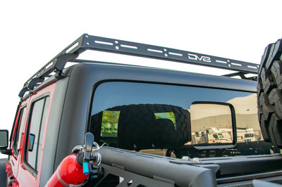 DV8 Offroad 07-18 Jeep Wrangler JK 4 DR / JL 2 & JT / 18+ Gladiator Roof Rack - Roofs Accessories