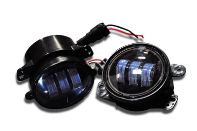 DV8 Offroad 07-18 Jeep Wrangler JK 4in 30W LED Replacement Fog Lights