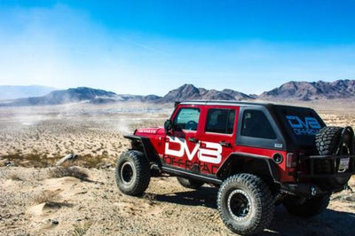 DV8 Offroad 07-18 Jeep Wrangler JK Front & Rear Flat Tube Fenders - Exterior Styling