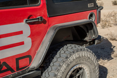 DV8 Offroad 07-18 Jeep Wrangler JK Front & Rear Flat Tube Fenders - Exterior Styling