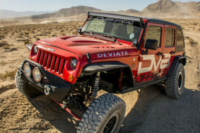 DV8 Offroad 07-18 Jeep Wrangler JK Front & Rear Flat Tube Fenders - Exterior Styling