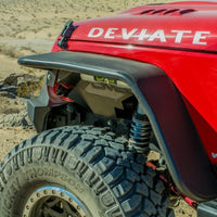 DV8 Offroad 07-18 Jeep Wrangler JK Front & Rear Flat Tube Fenders - Exterior Styling