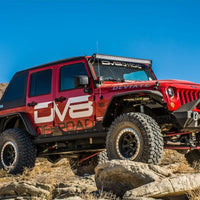 DV8 Offroad 07-18 Jeep Wrangler JK Front & Rear Flat Tube Fenders - Exterior Styling