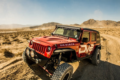 DV8 Offroad 07-18 Jeep Wrangler JK Front & Rear Flat Tube Fenders - Exterior Styling