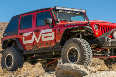 DV8 Offroad 07-18 Jeep Wrangler JK Front & Rear Flat Tube Fenders - Exterior Styling