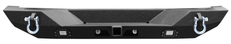 DV8 Offroad 07-18 Jeep Wrangler JK Full Length Rear Bumper w/ Lights - Bumpers Grilles & Guards