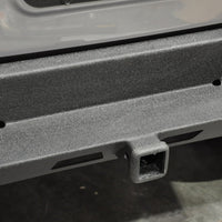 DV8 Offroad 07-18 Jeep Wrangler JK Full Length Rear Bumper w/ Lights - Bumpers Grilles & Guards