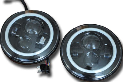 DV8 Offroad 07-18 Jeep Wrangler JK LED Projector Headlights - Lights