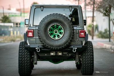 DV8 Offroad 07-21 Jeep Wrangler (JK/JL) Bolt-On Hitch w/ Lights - Winches & Hitches