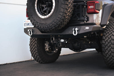 DV8 Offroad 07-21 Jeep Wrangler (JK/JL) Bolt-On Hitch w/ Lights - Winches & Hitches