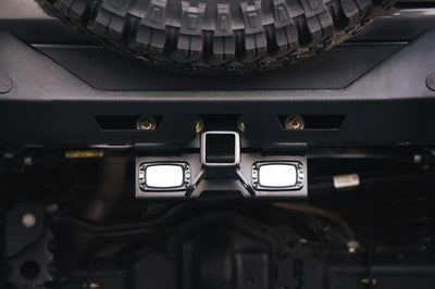 DV8 Offroad 07-21 Jeep Wrangler (JK/JL) Bolt-On Hitch w/ Lights - Winches & Hitches