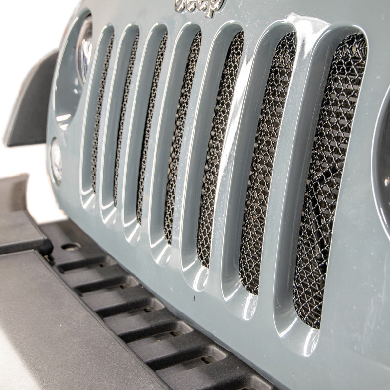 DV8 Offroad 2007-2018 Jeep JK Black Mesh Grille - Bumpers Grilles & Guards
