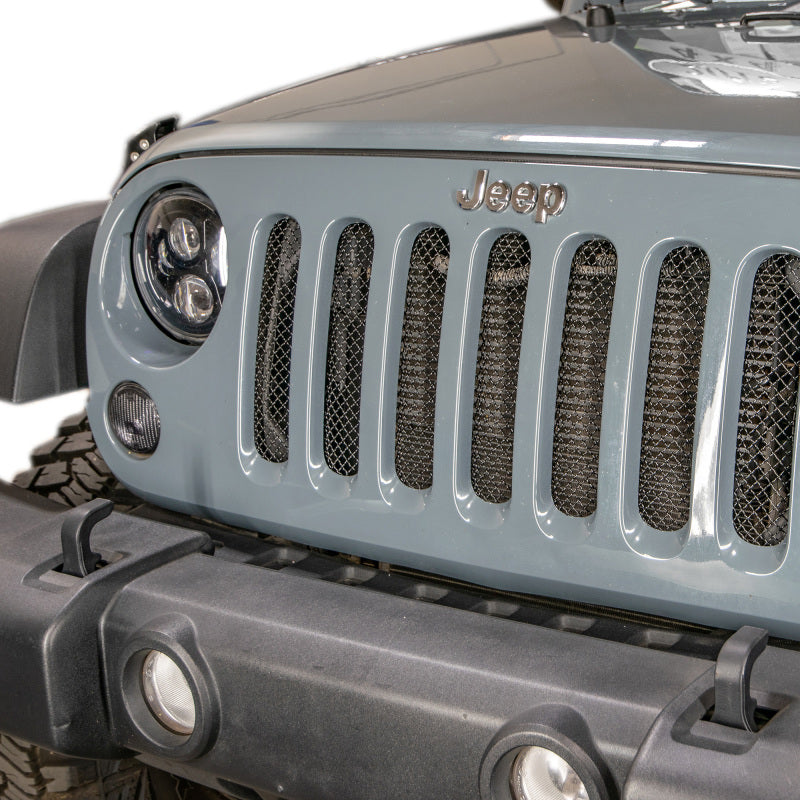 DV8 Offroad 2007-2018 Jeep JK Black Mesh Grille - Bumpers Grilles & Guards