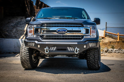 DV8 Offroad 2018 + Ford F-150 Front Bumper w/ Light Holes - Bumpers Grilles & Guards