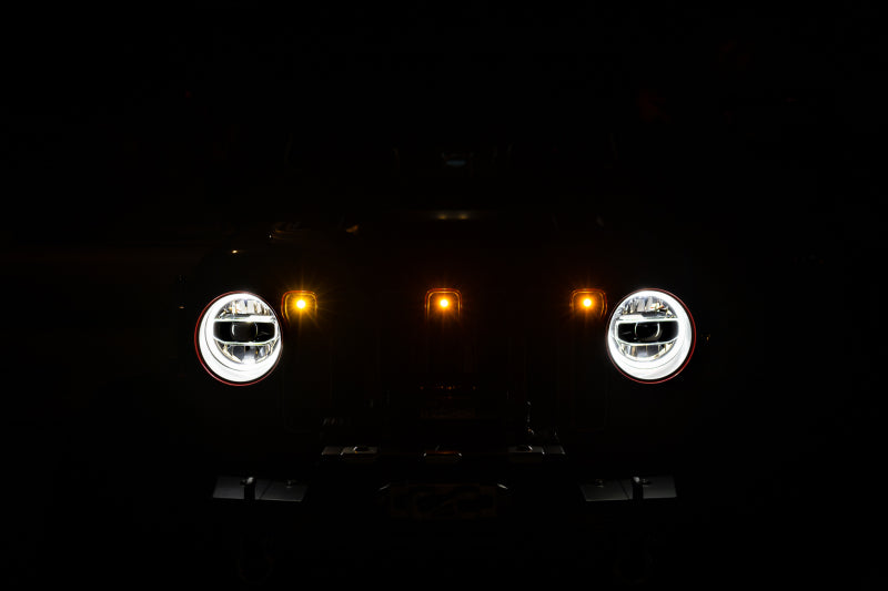 DV8 Offroad 2018+ Jeep JL Grill Amber Marker Lights - Bumpers Grilles & Guards