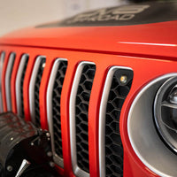 DV8 Offroad 2018+ Jeep JL Grill Amber Marker Lights - Bumpers Grilles & Guards