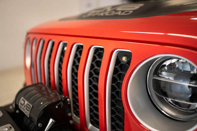 DV8 Offroad 2018+ Jeep JL Grill Amber Marker Lights - Bumpers Grilles & Guards