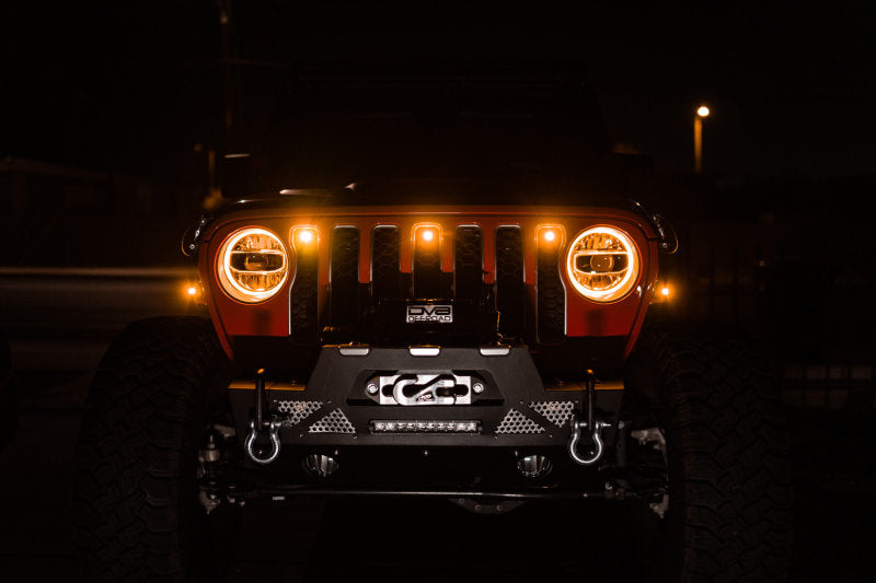 DV8 Offroad 2018+ Jeep JL Grill Amber Marker Lights - Bumpers Grilles & Guards