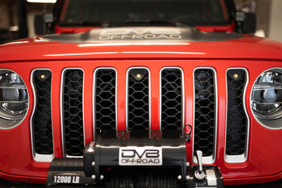 DV8 Offroad 2018+ Jeep JL Grill Amber Marker Lights - Bumpers Grilles & Guards