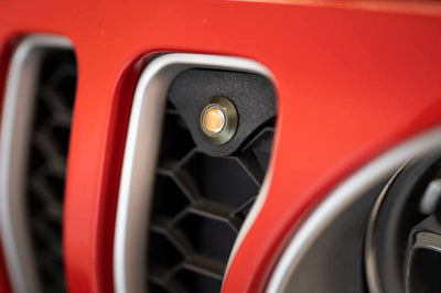 DV8 Offroad 2018+ Jeep JL Grill Amber Marker Lights - Bumpers Grilles & Guards