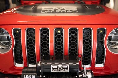 DV8 Offroad 2018+ Jeep JL Grill Amber Marker Lights - Bumpers Grilles & Guards