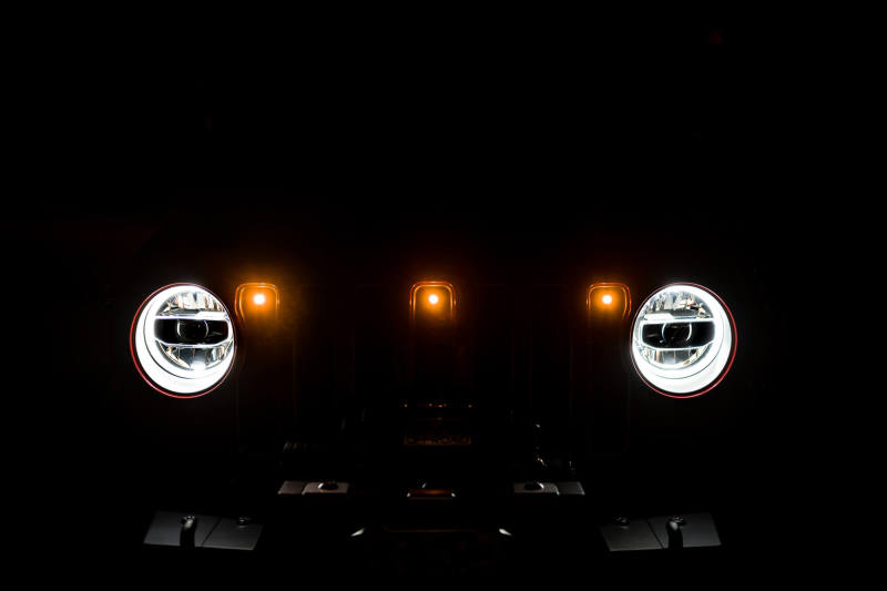 DV8 Offroad 2018+ Jeep JL Grill Amber Marker Lights - Bumpers Grilles & Guards