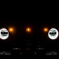 DV8 Offroad 2018+ Jeep JL Grill Amber Marker Lights - Bumpers Grilles & Guards