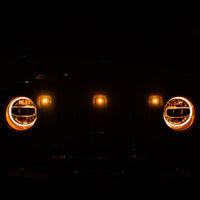 DV8 Offroad 2018+ Jeep JL Grill Amber Marker Lights - Bumpers Grilles & Guards