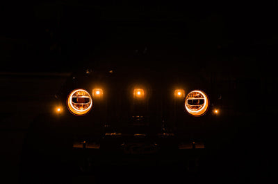DV8 Offroad 2018+ Jeep JL Grill Amber Marker Lights - Bumpers Grilles & Guards